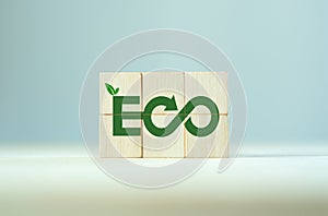 Eco friendly, circular economy, eco community, green factory and industry concept. Environmental sustainability.