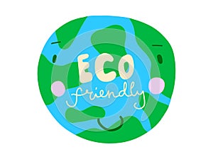 Eco friendly concept. Vector illustration. Earth day concept. World environment day background. Save the earth. Happy Earth Day
