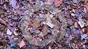 Eco-friendly Craftsmanship: Stunning Polychrome Terracotta Shredded Paper Pile photo