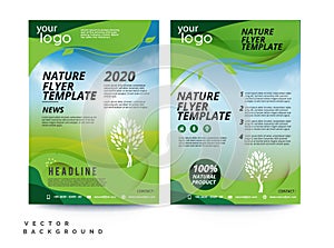 eco friendly design template brochure layout background-