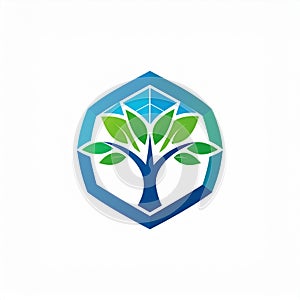 Eco-Friendly Diamond Tree Logo Design