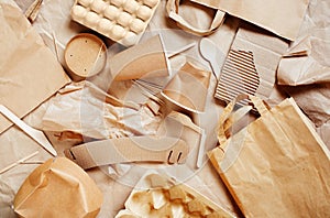 Eco-friendly disposable packaging, paper and cardboard waste