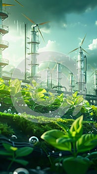 Eco friendly energy generation Green hydrogen production emphasizes renewable resources
