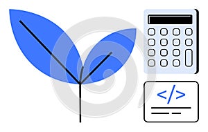 Eco-friendly finance concept combining sustainability and digital technology