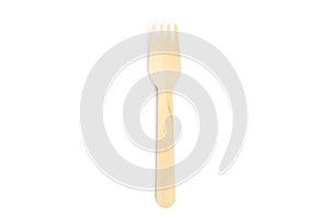 Eco - friendly fork isolated on white background