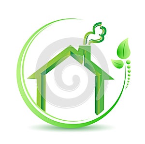 Eco friendly home environment solution sign.