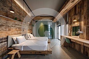 eco-friendly hotel features reuse, recycle and repurpose elements in its design