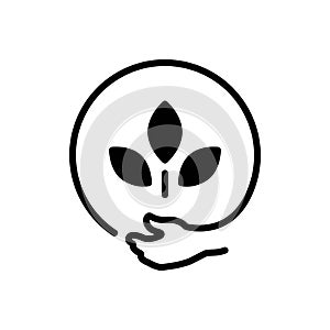 Black solid icon for Eco Friendly, eco and evergreen