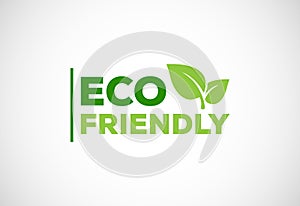 Eco friendly icon. Eco friendly and organic labels sign. Healthy natural product label design vector illustration