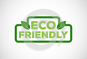 Eco friendly icon. Eco friendly and organic labels sign. Healthy natural product label design vector illustration