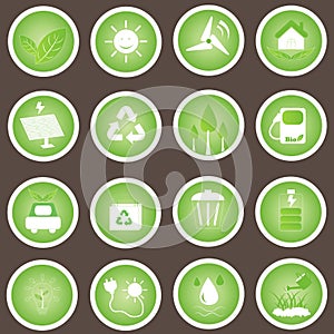 Eco Friendly Icons Vector Set Go Green