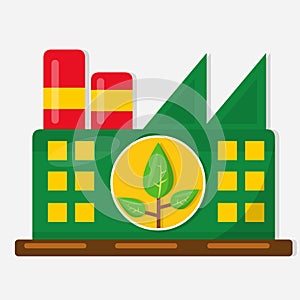 Eco friendly industries concept symbol vector illustration
