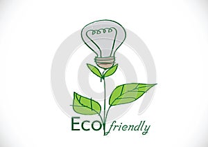 Eco friendly light bulb plant