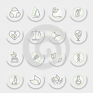 Eco Friendly line icon set