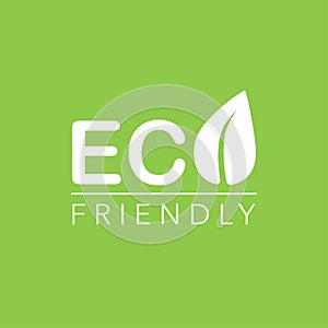 Eco friendly logo concept green ecology vector illustration