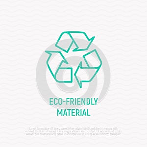 Eco-friendly material, recycle symbol