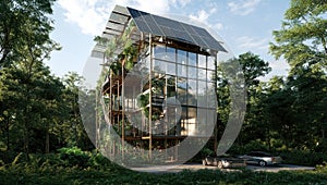 Eco-Friendly Glass House in Forest