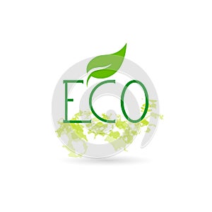 Eco Friendly Organic Natural Bio Product Web Icon Green Logo