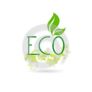 Eco Friendly Organic Natural Bio Product Web Icon Green Logo
