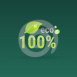 Eco Friendly Organic Natural Product Web Banner Green Logo