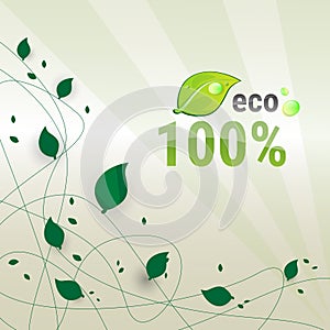 Eco Friendly Organic Natural Product Web Banner Green Logo