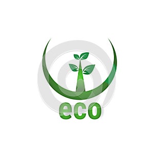 Eco Friendly Organic Natural Product Web Icon Green Logo