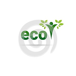 Eco Friendly Organic Natural Product Web Icon Green Logo