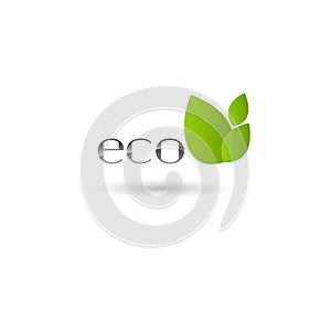 Eco Friendly Organic Natural Product Web Icon Logo