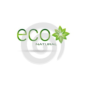 Eco Friendly Organic Natural Product Web Icon Logo