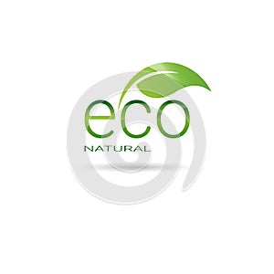 Eco Friendly Organic Natural Product Web Icon Logo