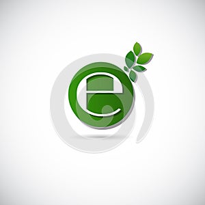 Eco Friendly Organic Natural Product Web Icon Logo