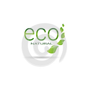 Eco Friendly Organic Natural Product Web Icon Logo