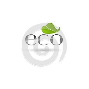 Eco Friendly Organic Natural Product Web Icon Logo