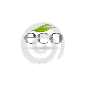 Eco Friendly Organic Natural Product Web Icon Logo