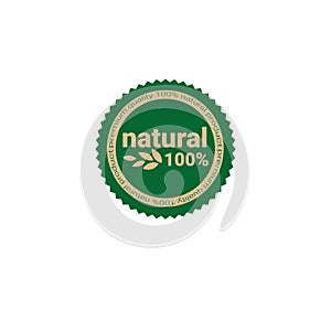 Eco Friendly Organic Natural Product Web Icon Retro Logo