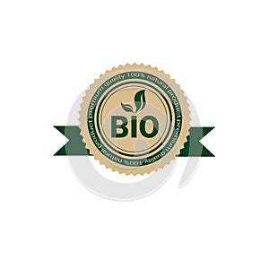 Eco Friendly Organic Natural Product Web Icon Retro Logo