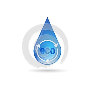 Eco Friendly Organic Natural Product Web Icon Water Drop Logo