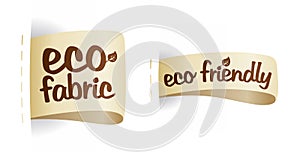 Eco friendly product fabric labels.