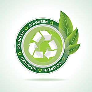 Eco-friendly recycle icon design
