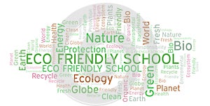 Eco Friendly School word cloud.