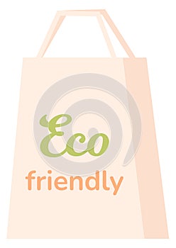 Eco friendly shopping bag. Reusable organic fabric