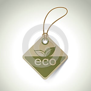 eco friendly tag. Vector illustration decorative design