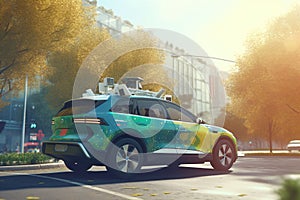 Eco-Friendly Taxi Commuting in 2048 - AI Generated