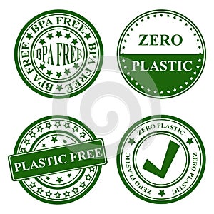 Eco friendly template concept.Plastic free, BPA free.