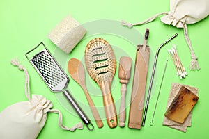 Eco-friendly  tools for  personal hygiene and self-care