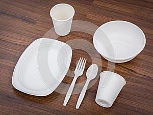 Eco friendly Unbleached plant fiber dishware set