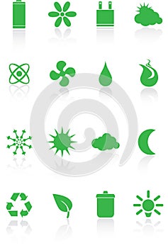 Eco friendly web buttons - green