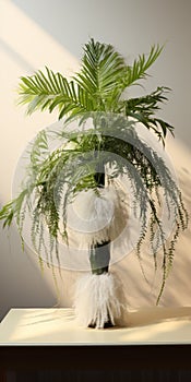 Eco-friendly Yom Kippur Decoration With Feathered Plant In Miss Aniela Style