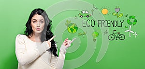 Eco Friendly with young woman