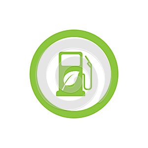 Eco fuel icon or logo vector template